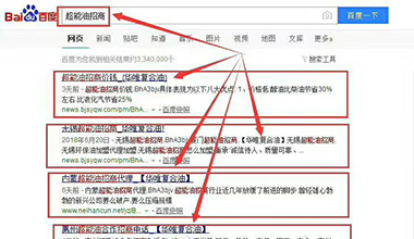 點擊查看“超能油招商”關鍵詞優化上線案例